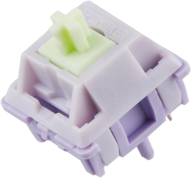 EPOMAKER Mechanical Switches Set for Mechanical Gaming Keyboard, 100 Pieces, Pre-Lubed Switch, Linear/Tactile/Clicky, 5-Pin Creamy Switch with MX Keycaps (Wisteria V1(Linear)) - Image 1
